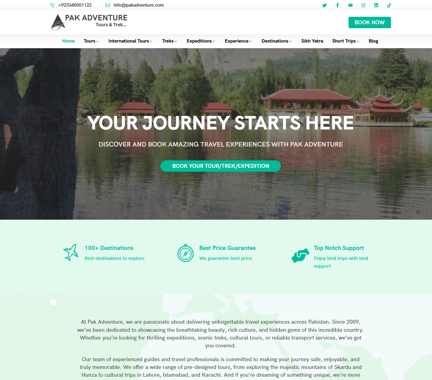 Pak Adventure Website